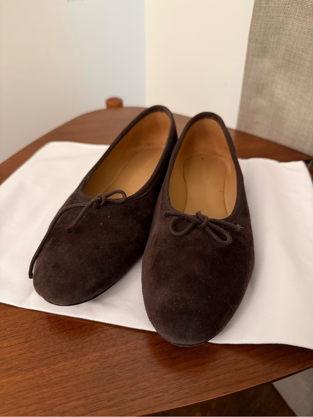 Madewell April Dark Brown Suede Ballet Flats